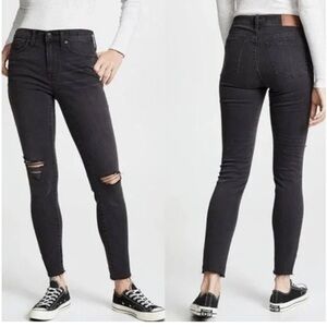 madewell high riser distressed